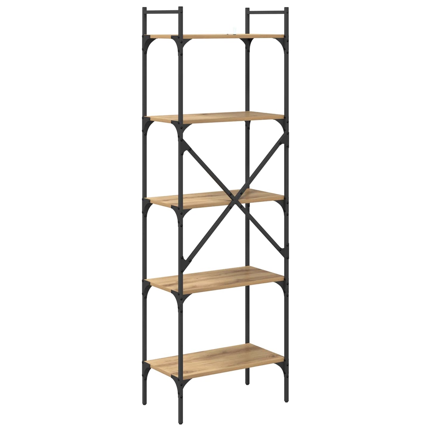 Bogreol 5 niveauer 56 x 32 x 174 cm Konstrueret træ