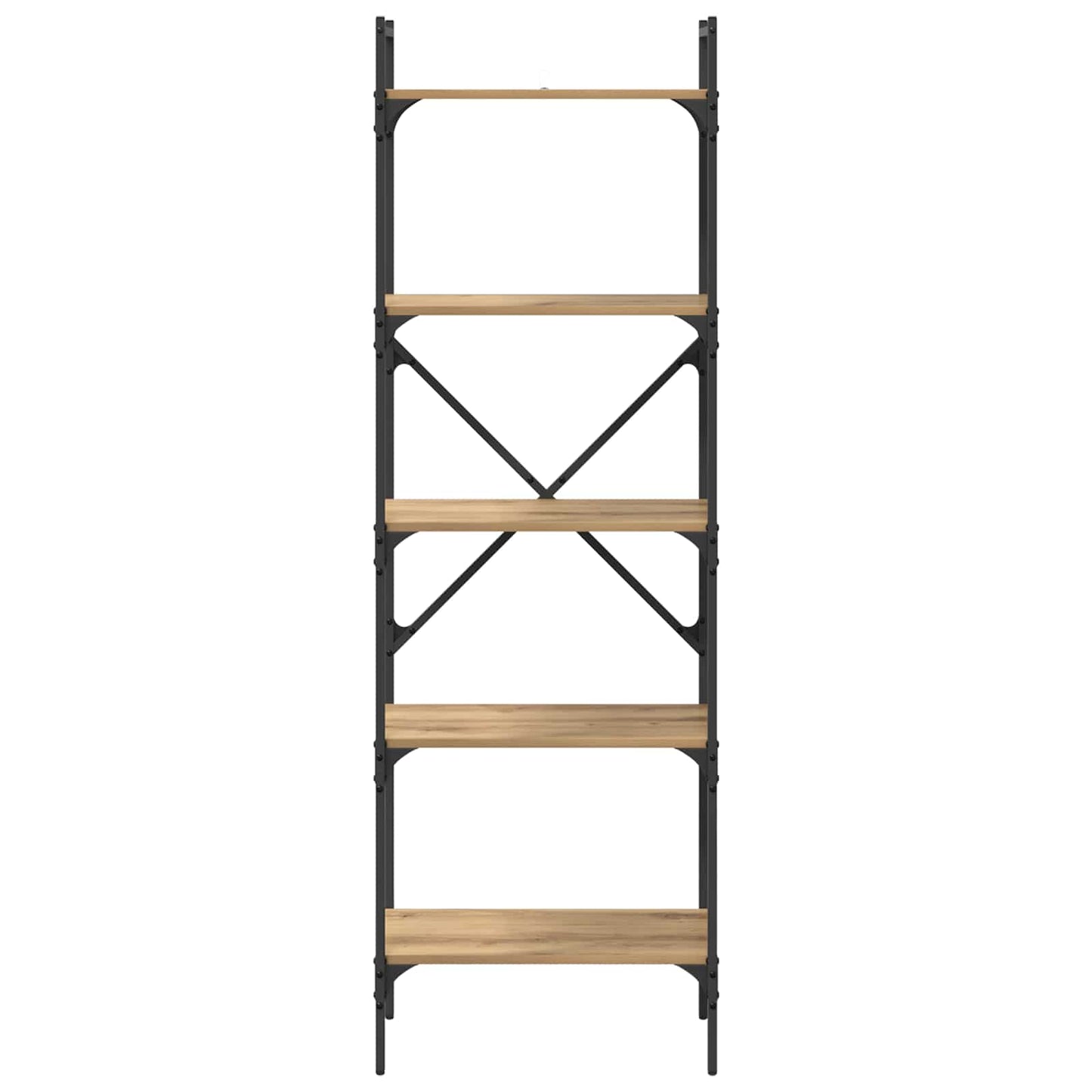 Bogreol 5 niveauer 56 x 32 x 174 cm Konstrueret træ