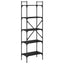 Bogreol 5 niveauer 56 x 32 x 174 cm Konstrueret træ Sort eg