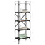 Bogreol 5 niveauer 56 x 32 x 174 cm Konstrueret træ Sort eg