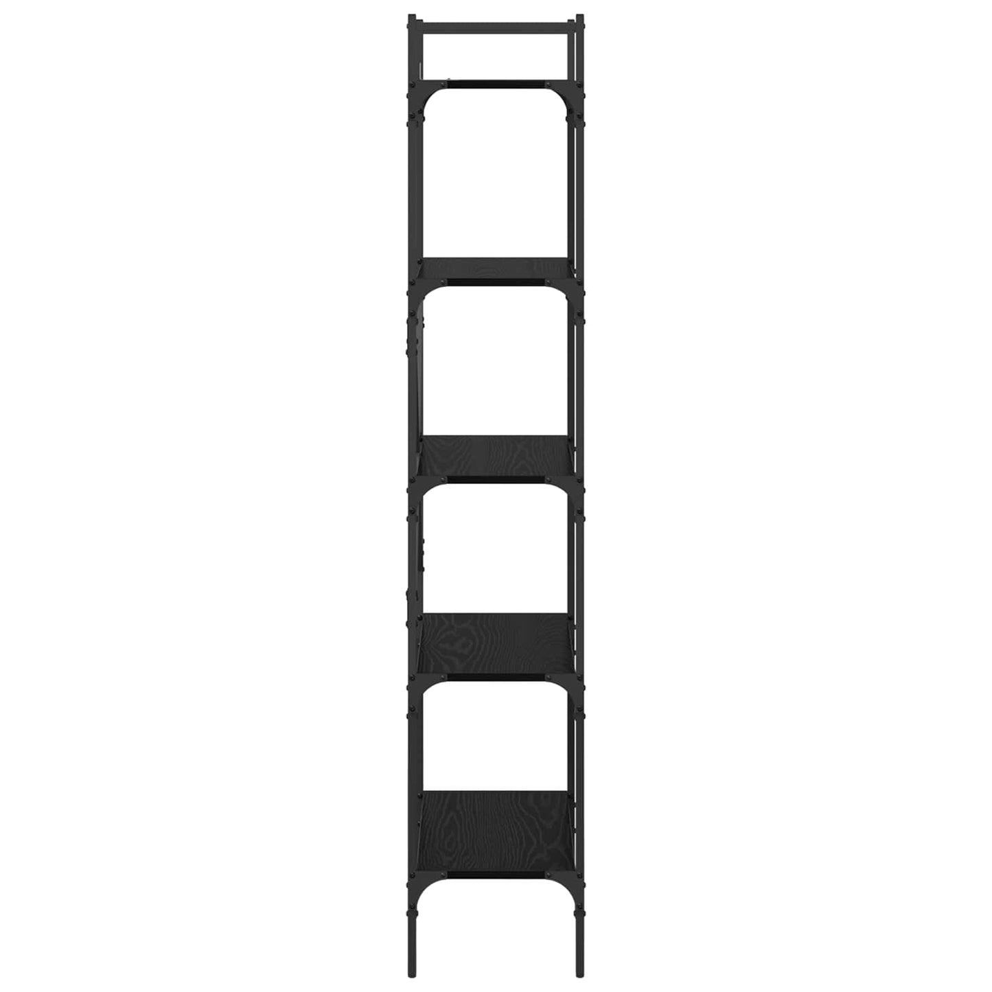 Bogreol 5 niveauer 56 x 32 x 174 cm Konstrueret træ Sort eg
