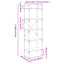 Bogreol 5 niveauer 56 x 32 x 174 cm Konstrueret træ Sort eg