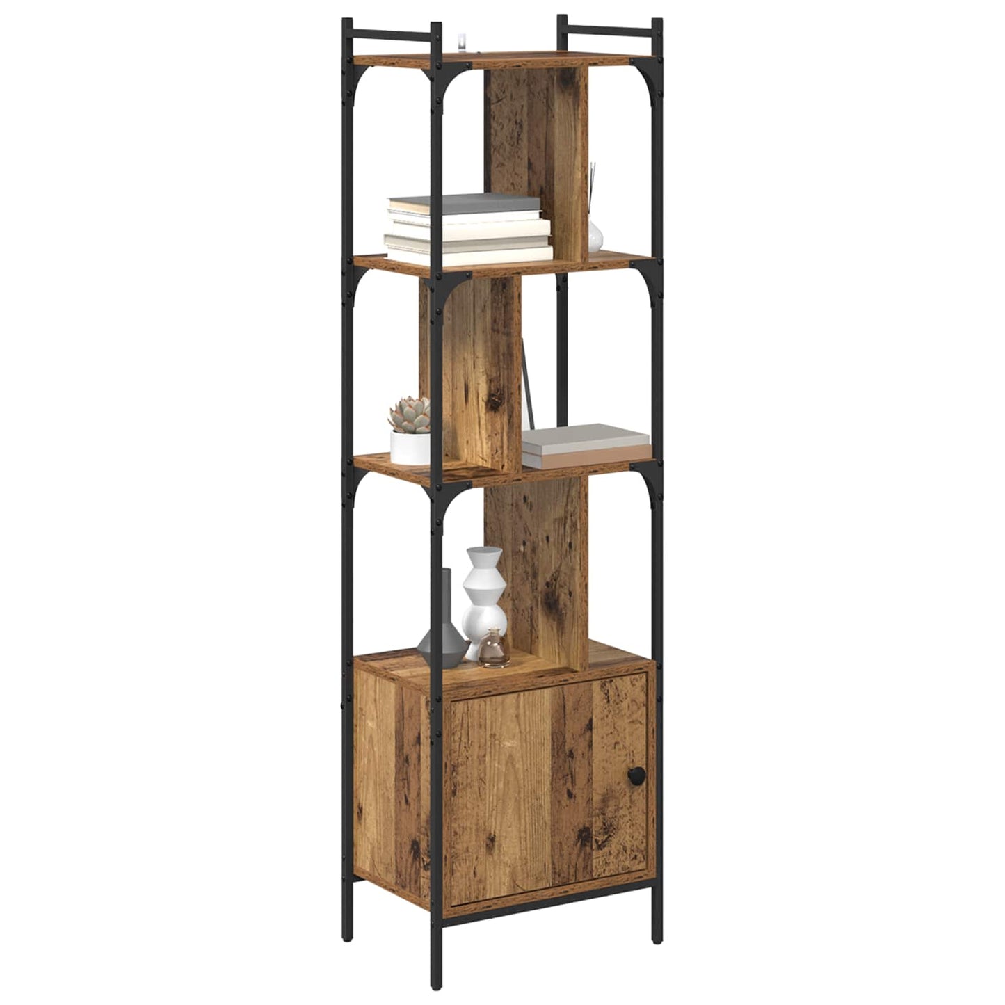 Bogreol Gammelt træ 44,5 x 30 x 154,5 cm Konstrueret træ