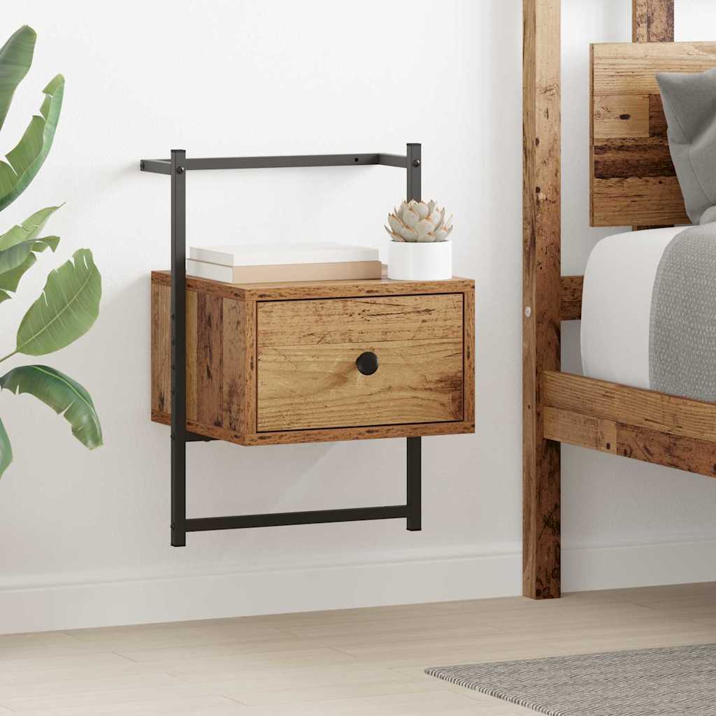 Natskab 2 pcs Gammelt træ 35 x 30 x 51 cm Konstrueret træ billede