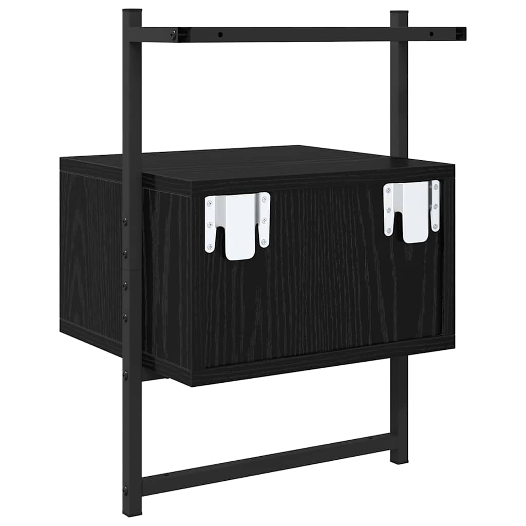 Natskab med skuffe Sort eg 35 x 30 x 51 cm Konstrueret træ