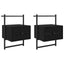 Natskab 2 pcs Sort eg 35 x 30 x 51 cm Konstrueret træ