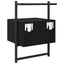 Natskab 2 pcs Sort eg 35 x 30 x 51 cm Konstrueret træ