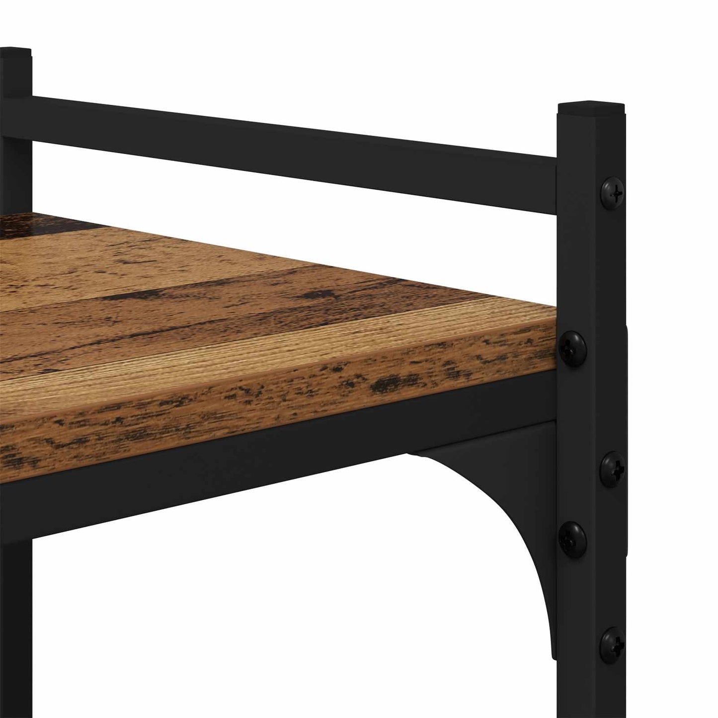 Bogreol 5 niveauer 76 x 32 x 192 cm Konstrueret træ Gammelt træ