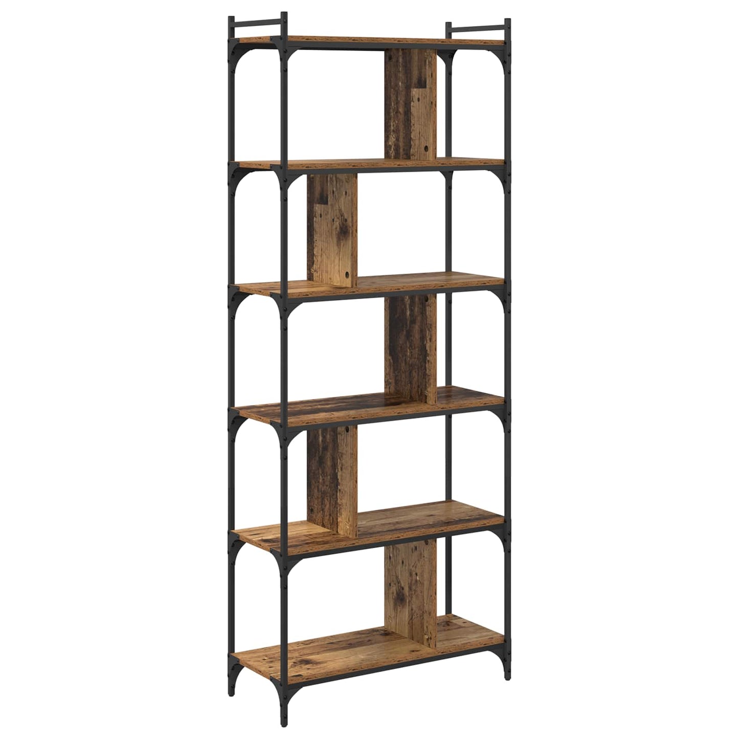 Bogreol Gammelt træ 76 x 32 x 192 cm Konstrueret træ