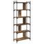Bogreol 5 niveauer 76 x 32 x 192 cm Konstrueret træ Gammelt træ