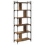Bogreol 5 niveauer 76 x 32 x 192 cm Konstrueret træ Gammelt træ