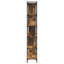 Bogreol 5 niveauer 76 x 32 x 192 cm Konstrueret træ Gammelt træ