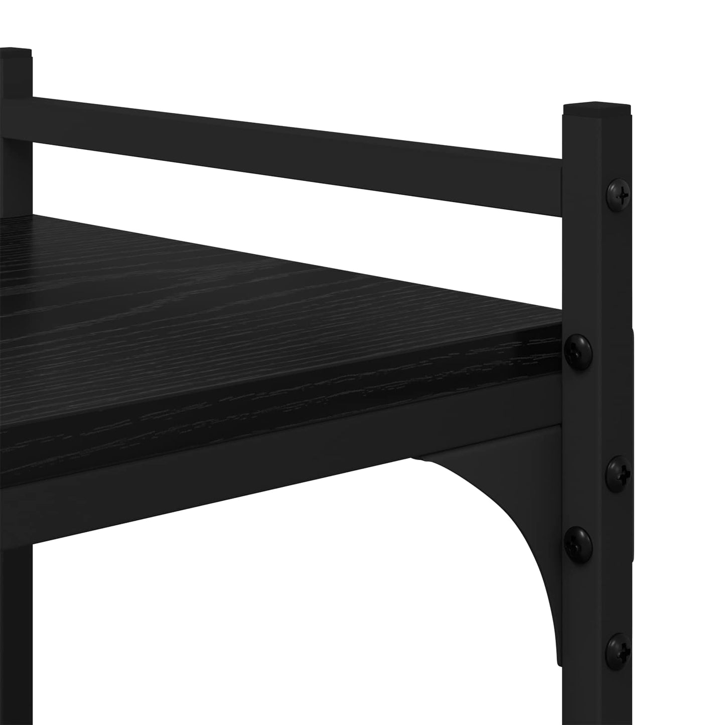 Bogreol 5 niveauer 76 x 32 x 192 cm Konstrueret træ Sort eg