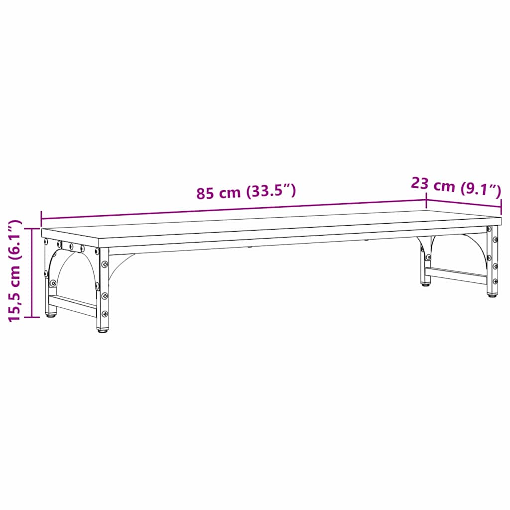 Monitor Stativ Gammelt træ 85 x 23 x 15,5 cm Konstrueret træ