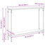 Konsolbord Artisan Egetræ 100 x 22,5 x 75 cm Konstrueret træ