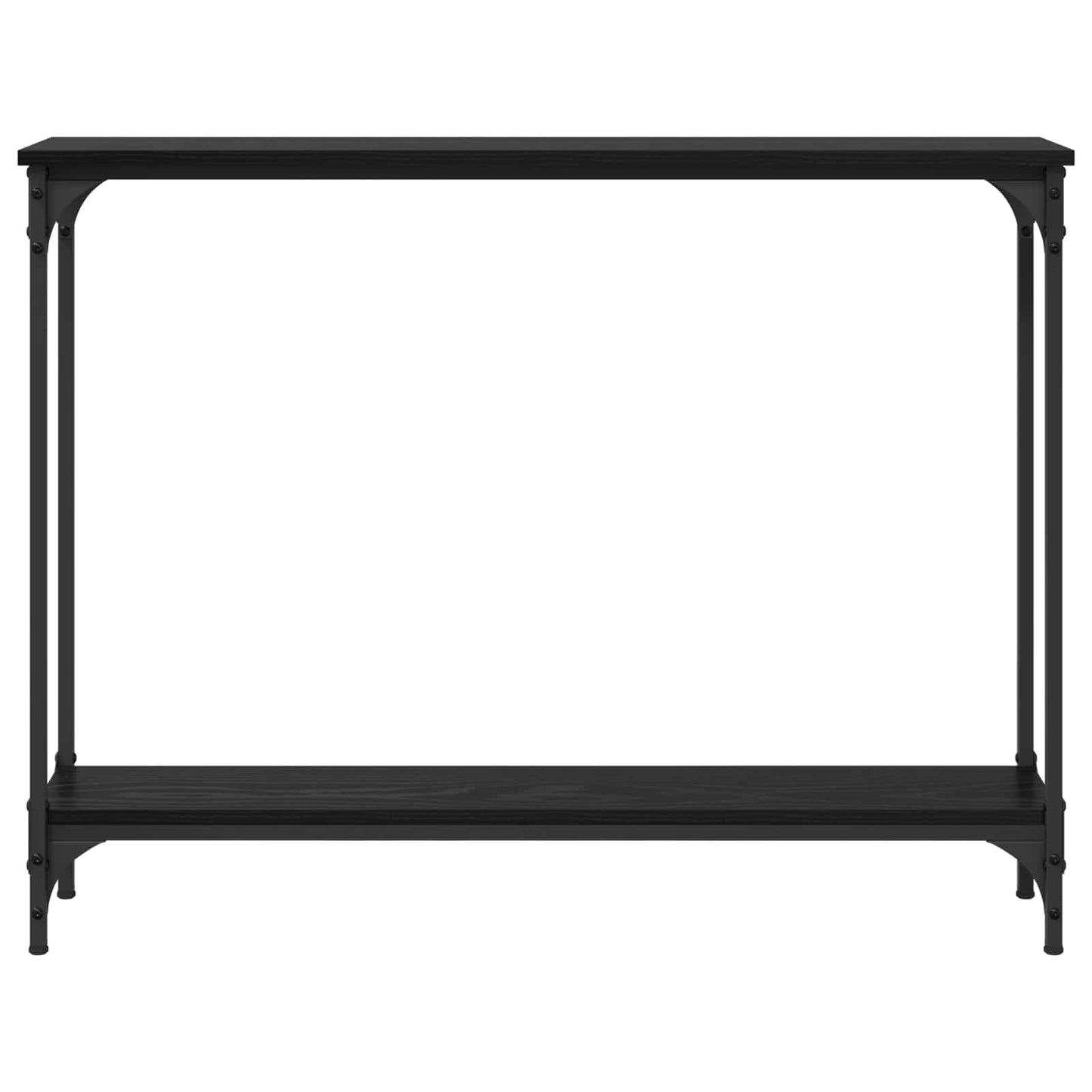Konsolbord med hylde Sort eg 100 x 22,5 x 75 cm Konstrueret træ