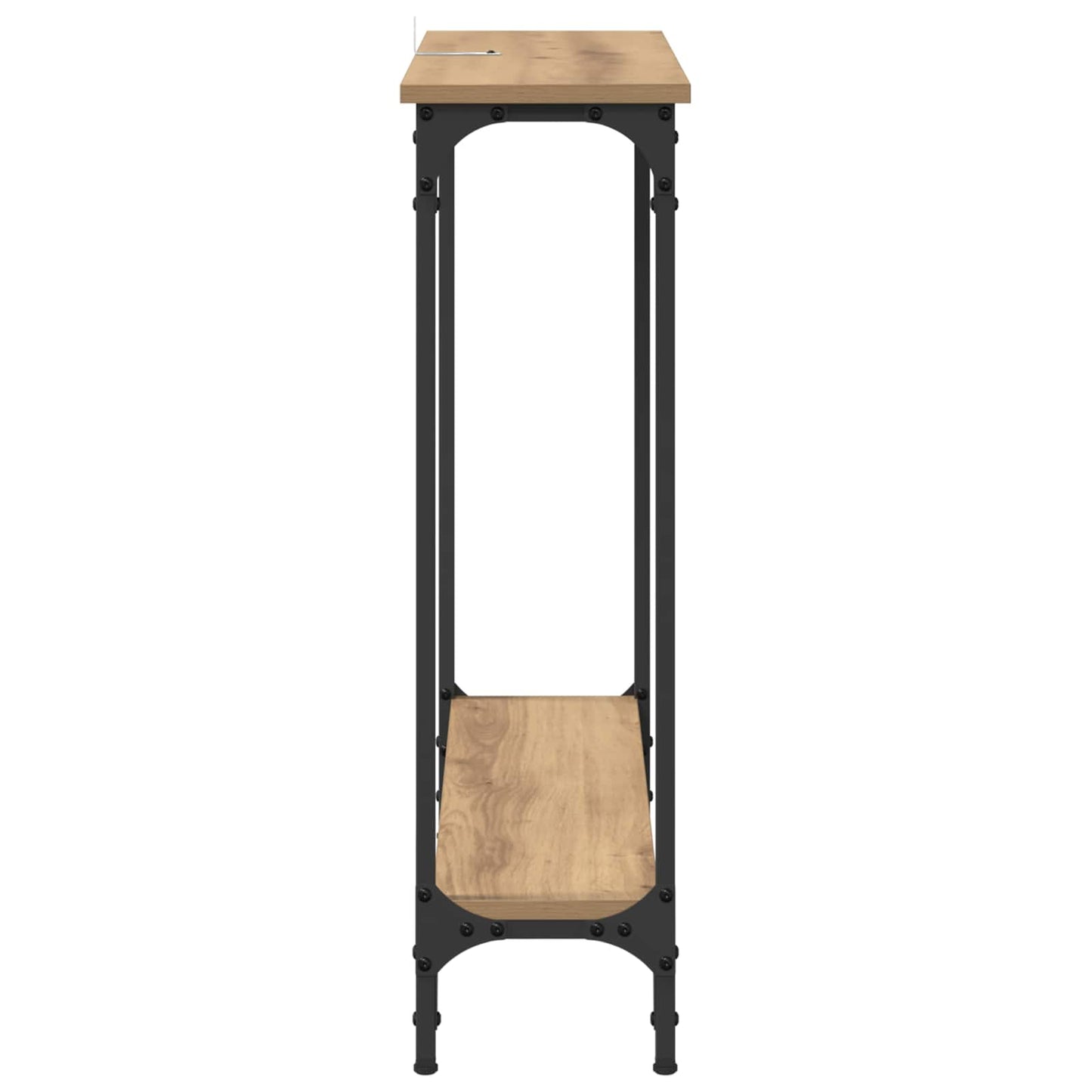 Konsolbord Artisan Egetræ 75 x 22,5 x 75 cm Konstrueret træ