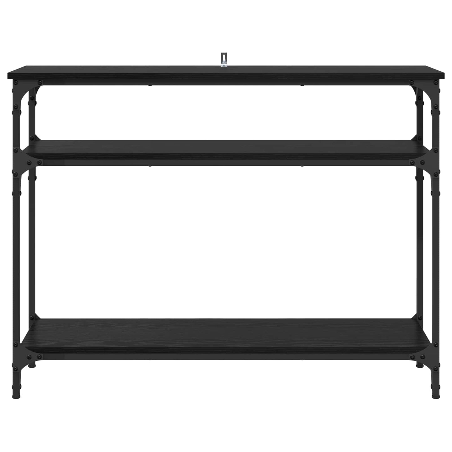 Konsolbord med hylde Sort eg 100 x 29 x 75 cm Konstrueret træ