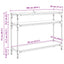 Konsolbord Sort eg 100 x 29 x 75 cm Konstrueret træ