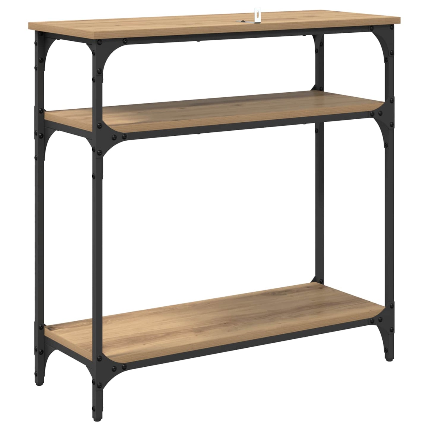 Konsolbord Artisan Egetræ 75 x 29 x 75 cm Konstrueret træ