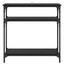 Konsolbord med hylde Sort eg 75 x 29 x 75 cm Konstrueret træ