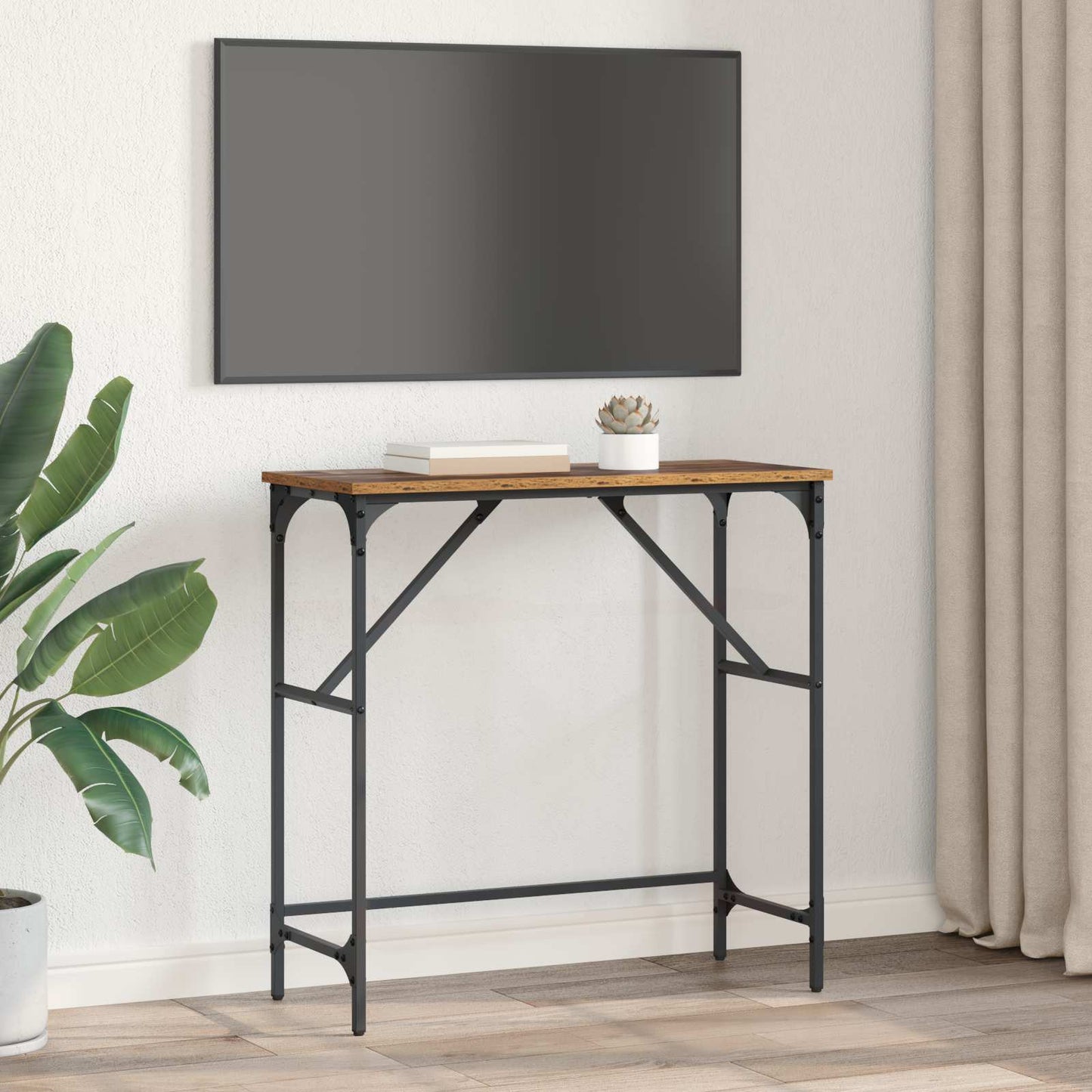 Konsolbord Gammelt træ 75 x 32 x 75 cm Konstrueret træ
