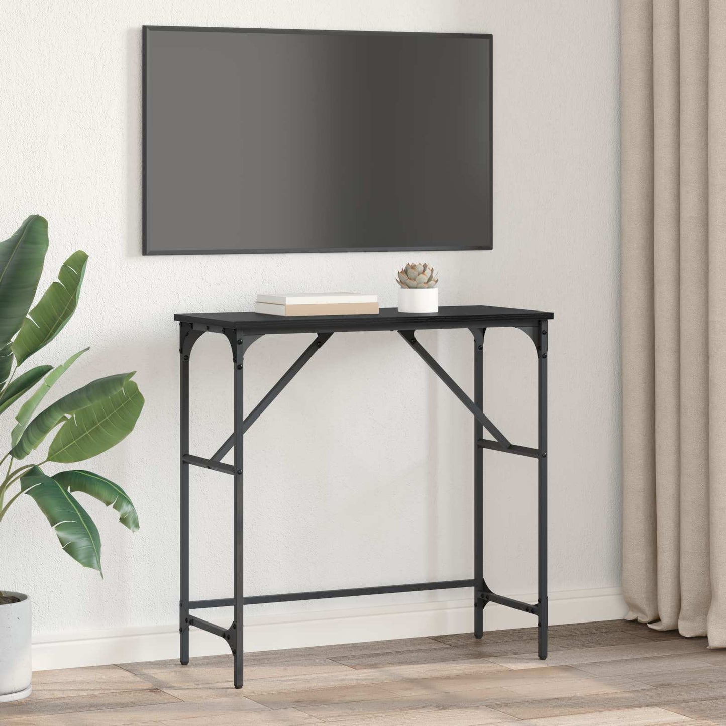 Konsolbord Sort eg 75 x 32 x 75 cm Konstrueret træ