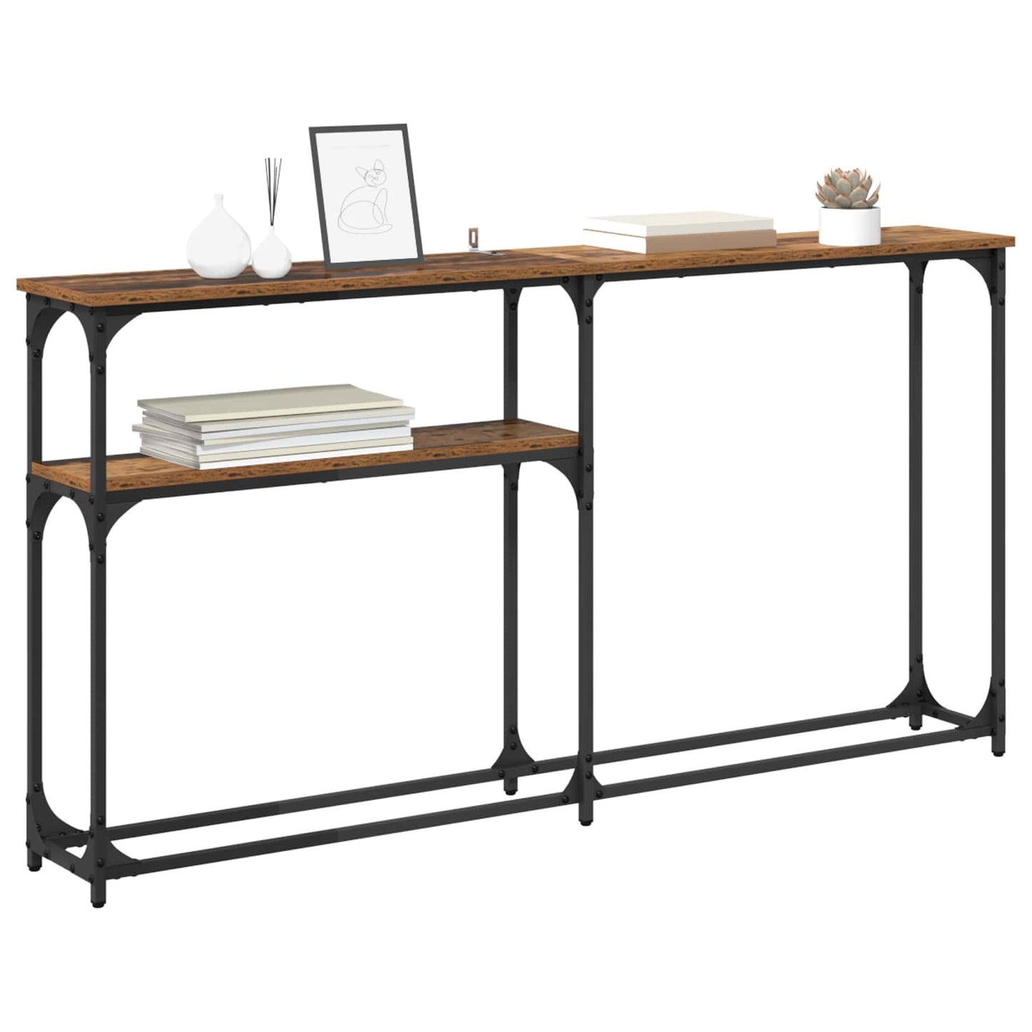 Konsolbord Gammelt træ 145x22.5x75cm Konstrueret træ