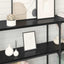 Konsolbord Sort eg 150 x 29 x 75 cm Samlet træ og metal