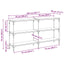 Konsolbord Sort eg 150 x 29 x 75 cm Samlet træ og metal