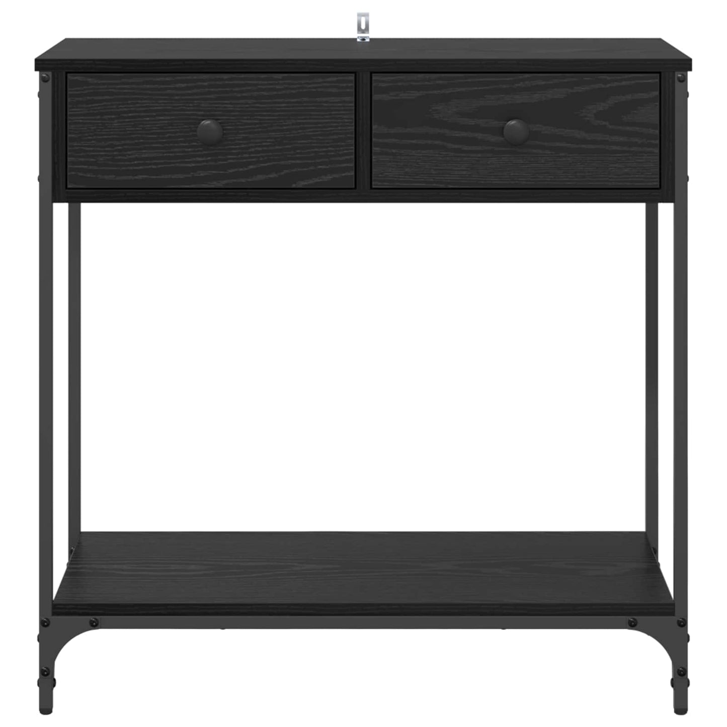 Konsolbord med skuffe Sort eg 75 x 34,5 x 75 cm Konstrueret træ
