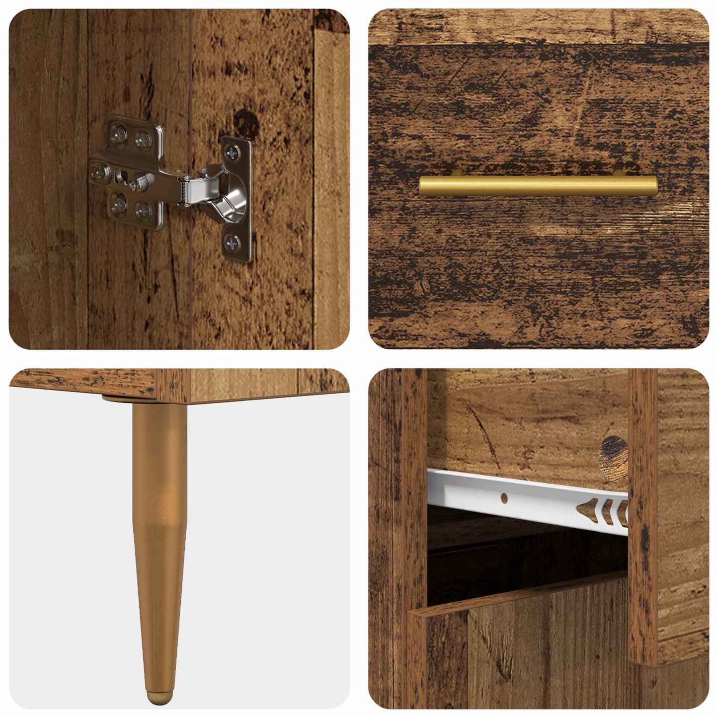 Sideboard Gammelt træ 69,5 x 34 x 90 cm Konstrueret træ