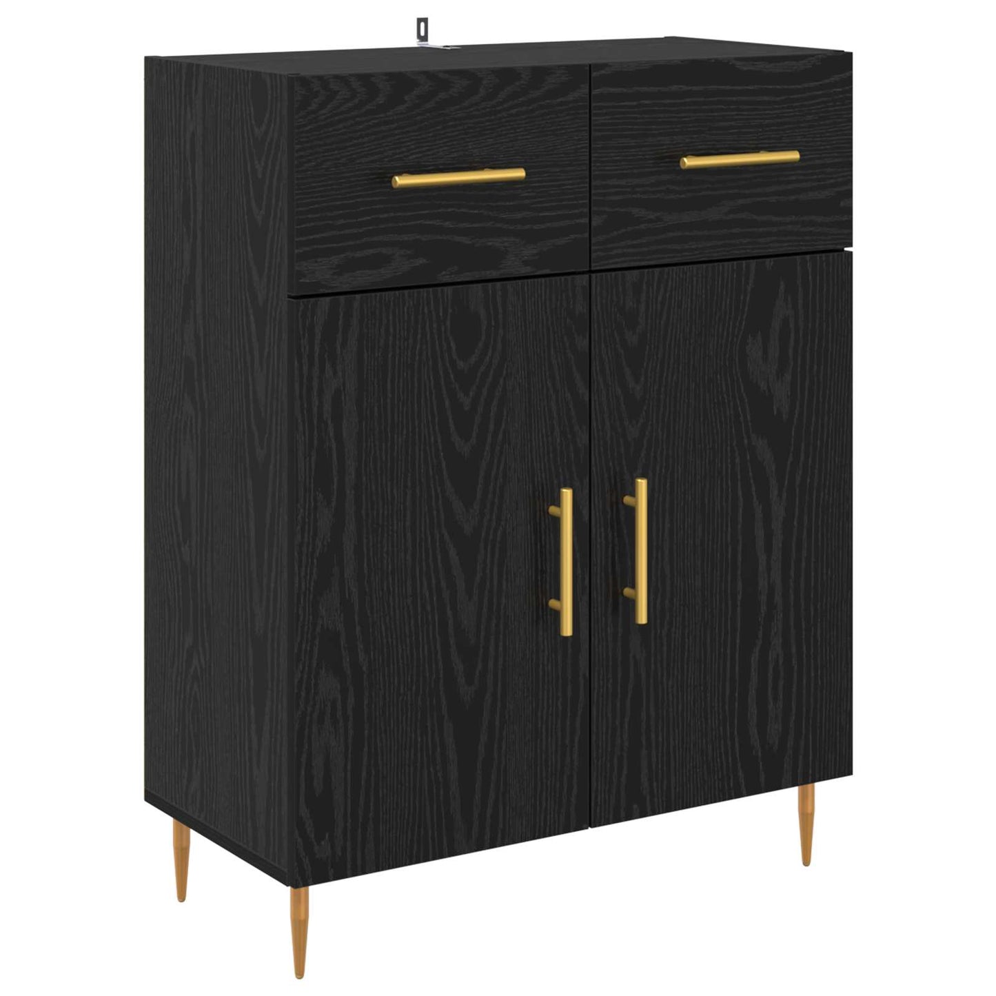 Sideboard Sort eg 69,5 x 34 x 90 cm Konstrueret træ