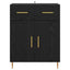 Sideboard Sort eg 69,5 x 34 x 90 cm Konstrueret træ