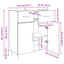 Sideboard Sort eg 69,5 x 34 x 90 cm Konstrueret træ