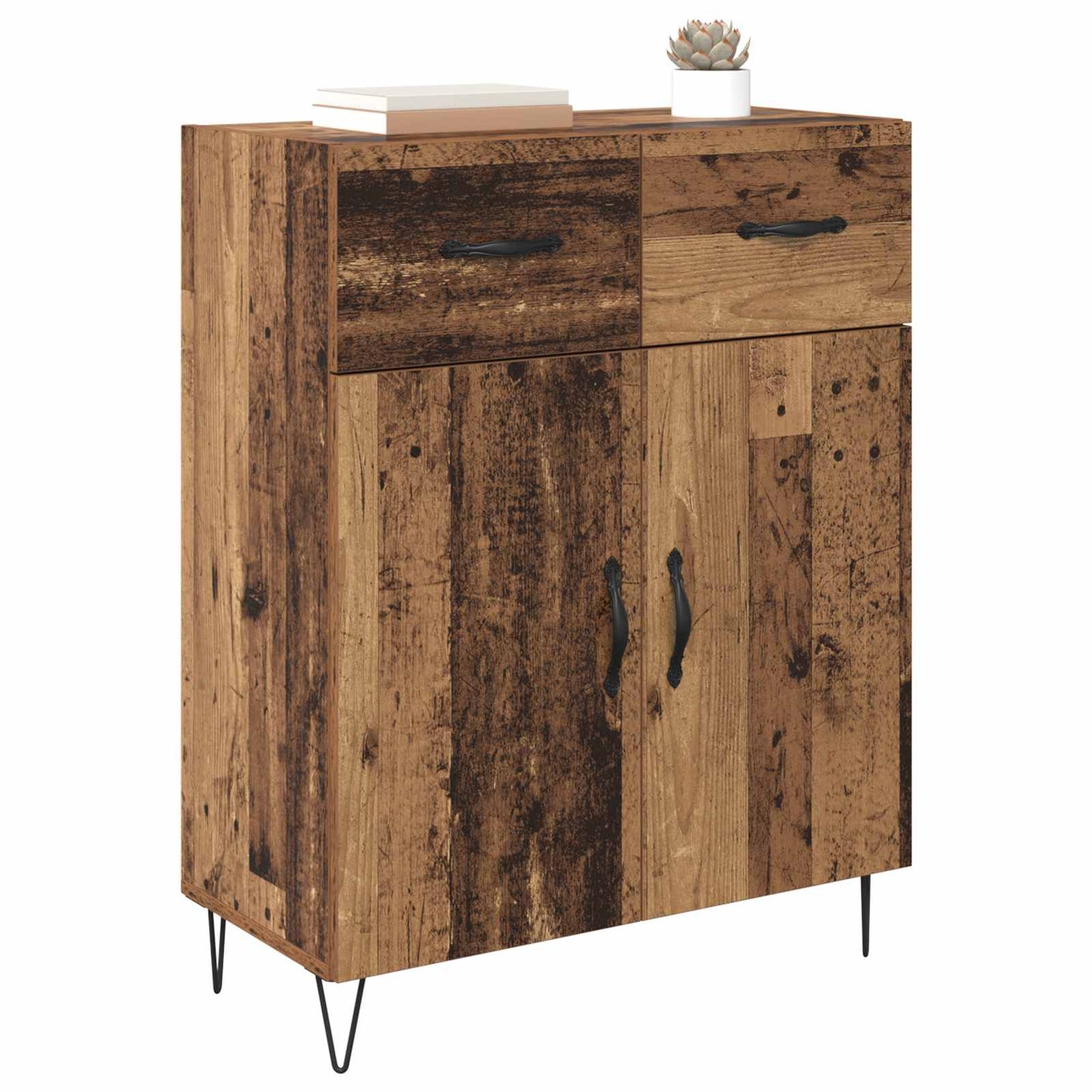 Sideboard Gammelt træ 69,5 x 34 x 90 cm Konstrueret træ