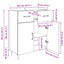 Sideboard Sort eg 69,5 x 34 x 90 cm Konstrueret træ