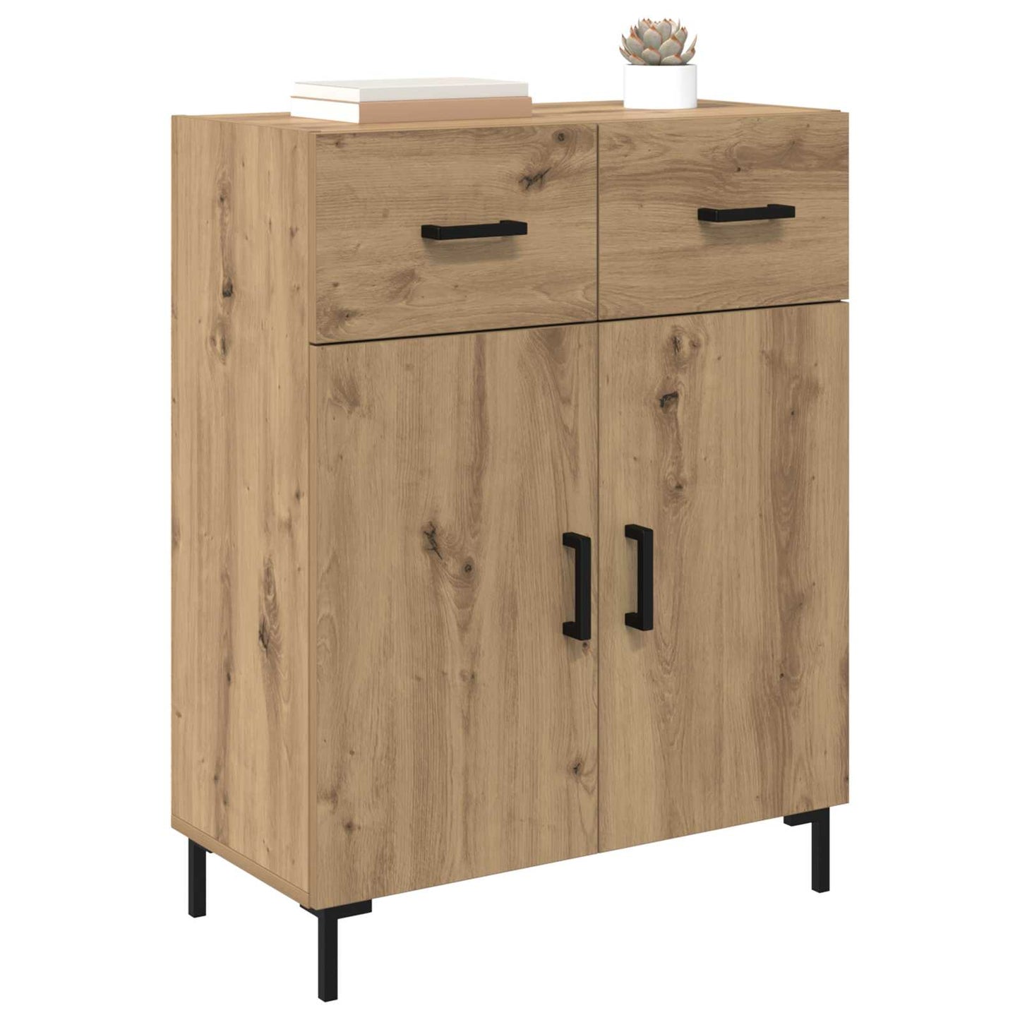 Sideboard Artisan Egetræ 69,5 x 34 x 90 cm Konstrueret træ