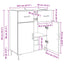 Sideboard Sort eg 69,5 x 34 x 90 cm Konstrueret træ