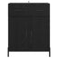 Sideboard Sort eg 69,5 x 34 x 90 cm Konstrueret træ