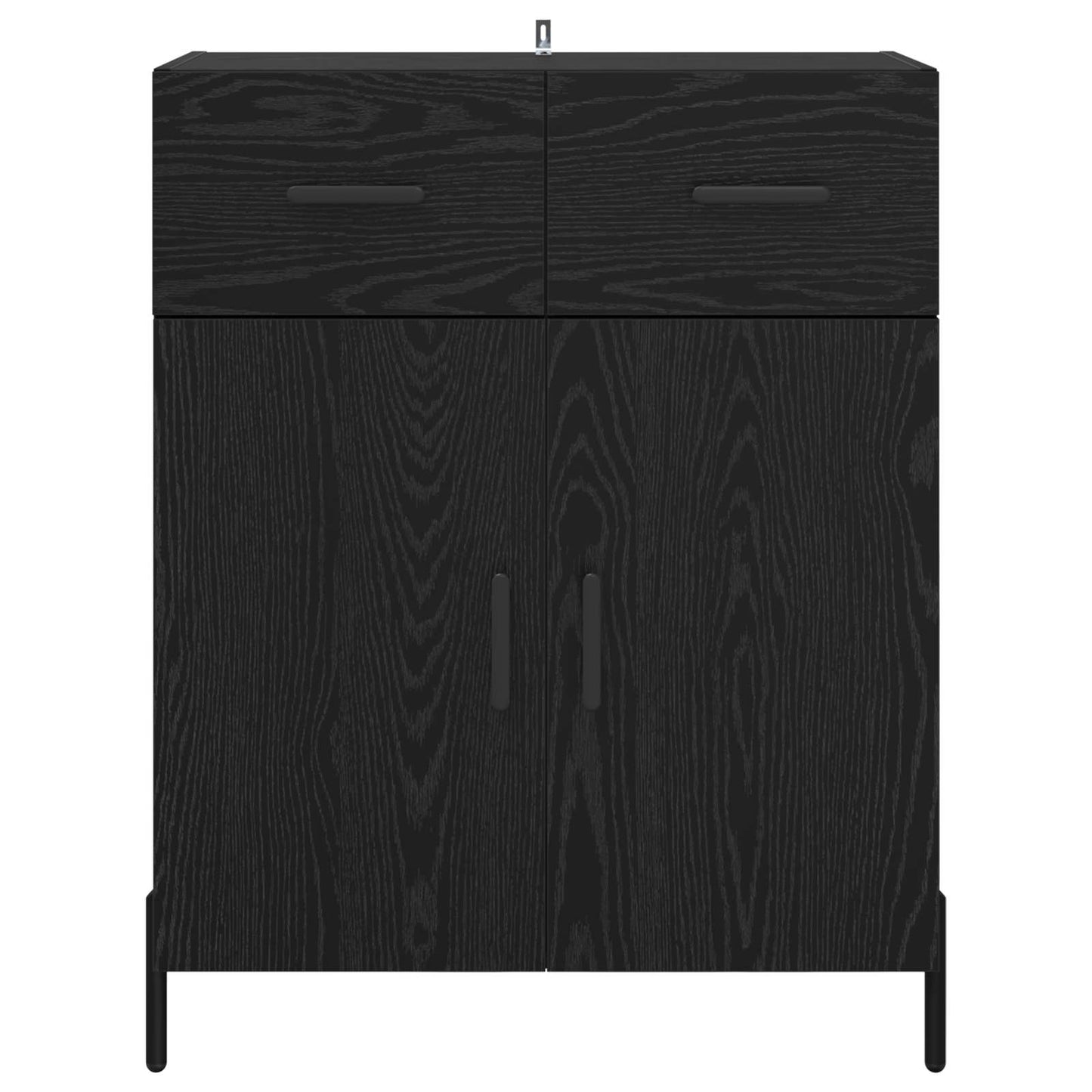 Sideboard Sort eg 69,5 x 34 x 90 cm Konstrueret træ