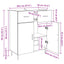 Sideboard Sort eg 69,5 x 34 x 90 cm Konstrueret træ