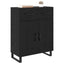 Sideboard med skuffe Sort eg 69,5 x 34 x 90 cm Konstrueret træ