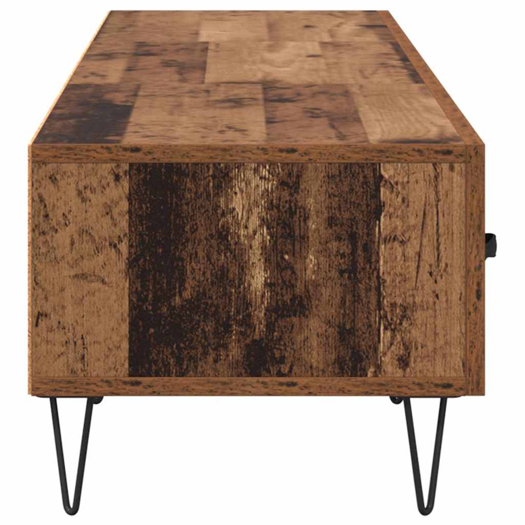 TV-skab med skuffe Gammelt træ 150 x 36 x 30 cm Konstrueret træ