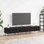TV-skab med skuffe Sort eg 150 x 36 x 30 cm Konstrueret træ