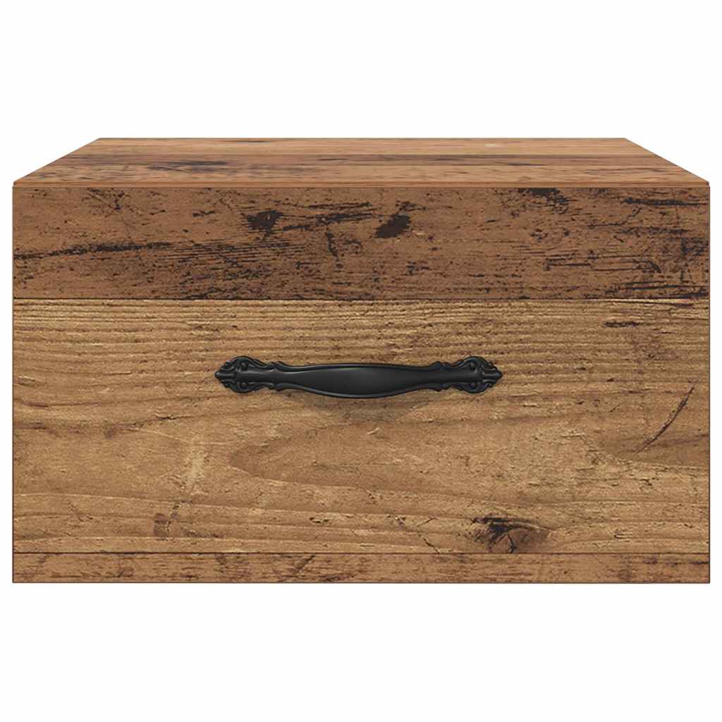 Natskab 2 pcs Gammelt træ 35 x 35 x 20 cm Konstrueret træ