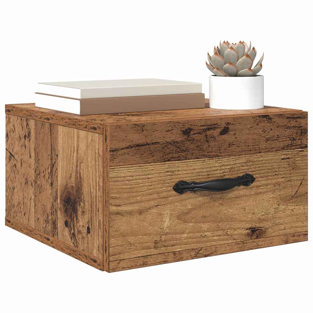 Natskab 2 pcs Gammelt træ 35 x 35 x 20 cm Konstrueret træ