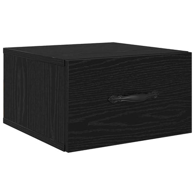 Natskab med skuffe Sort eg 35 x 35 x 20 cm Konstrueret træ