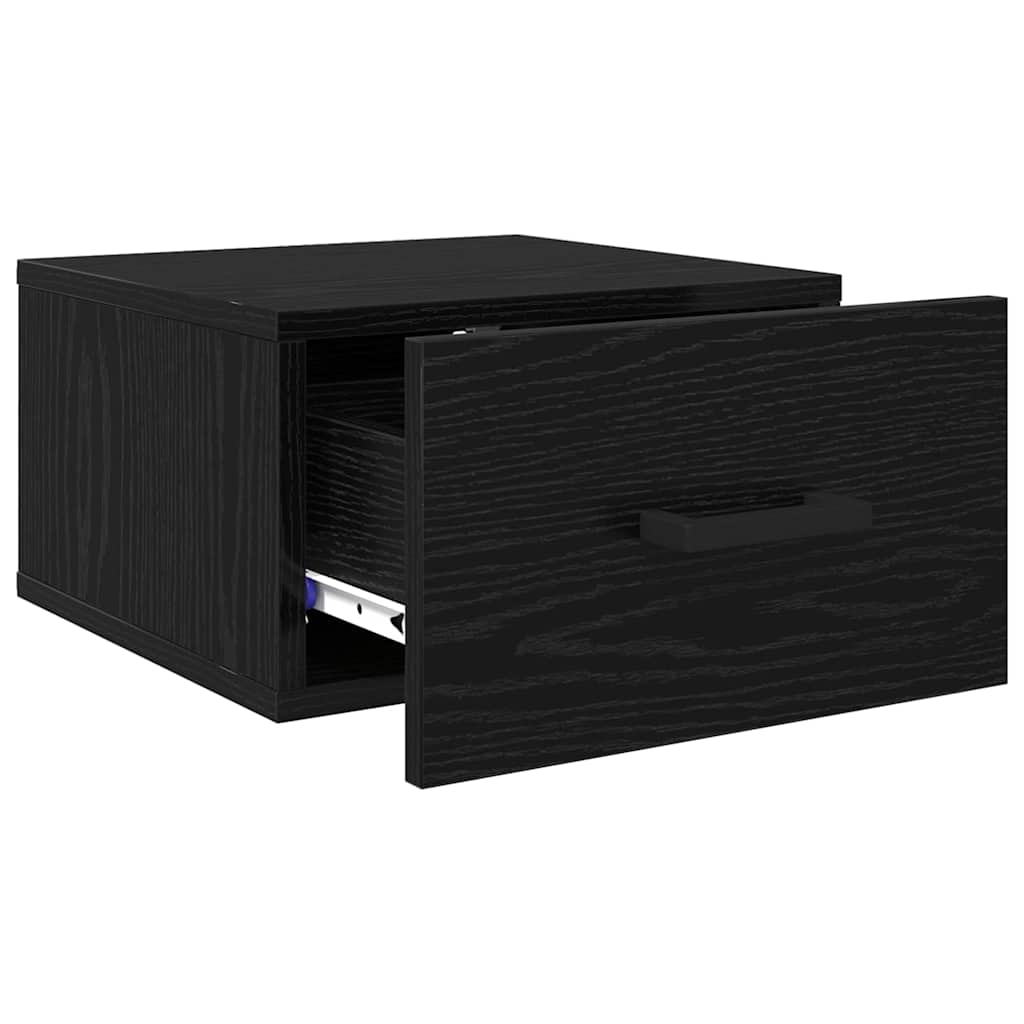 Natskab 2 pcs Sort eg 35 x 35 x 20 cm Konstrueret træ