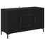 Sideboard med skuffe Sort eg 100 x 36 x 60 cm Konstrueret træ